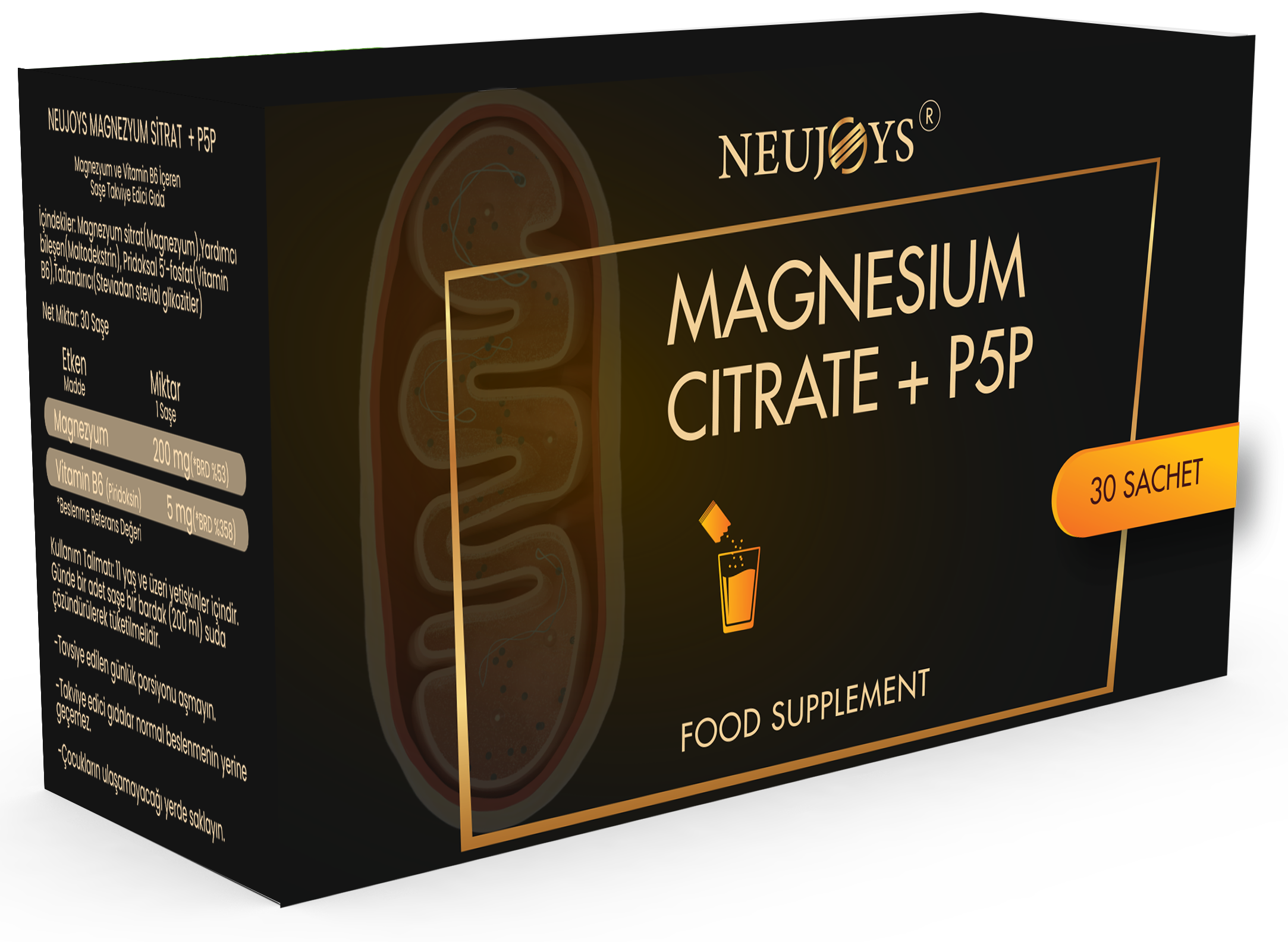 Neujoys Magnesium Citrate + P5P